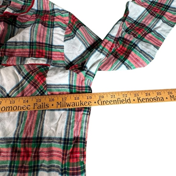 Wondershop Women’s Flannel Nightshirt S Plaid Button Down Holiday Sleepwear - Picture 3 of 7
